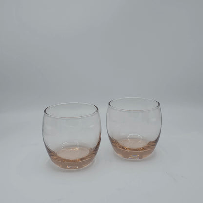 Coffret de 6 Verres Paşabahçe "Barrel" - Fond Teinté Rose (340ml)