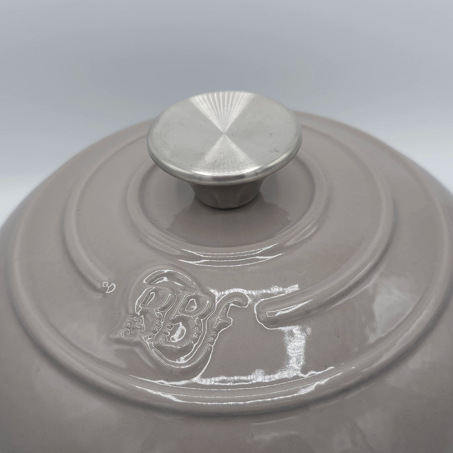 Tajine en Fonte Émaillée Premium - Dégradé Gris Ombré