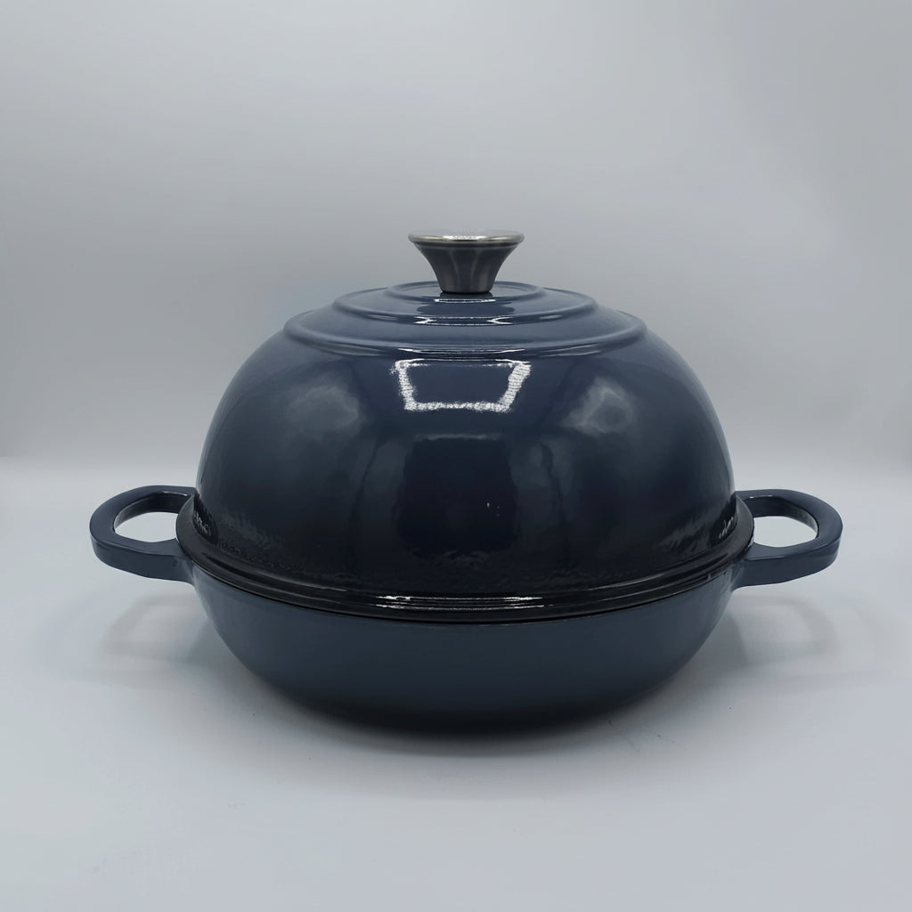 Tajine en Fonte Émaillée Premium - Bleu Océan