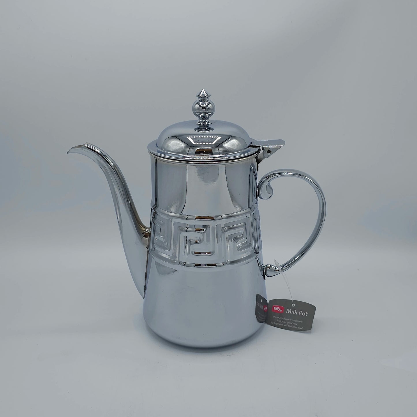 Théière Orientale en Acier Inoxydable Haut de Gamme - Motif Grec "AlSie"