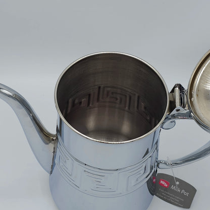 Théière Orientale en Acier Inoxydable Haut de Gamme - Motif Grec "AlSie"