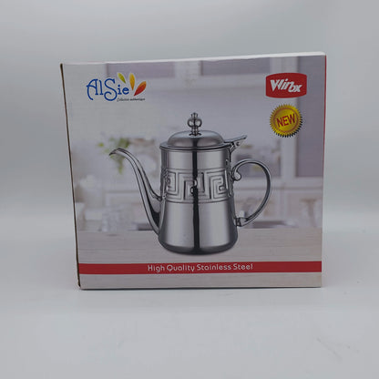 Théière Orientale en Acier Inoxydable Haut de Gamme - Motif Grec "AlSie"