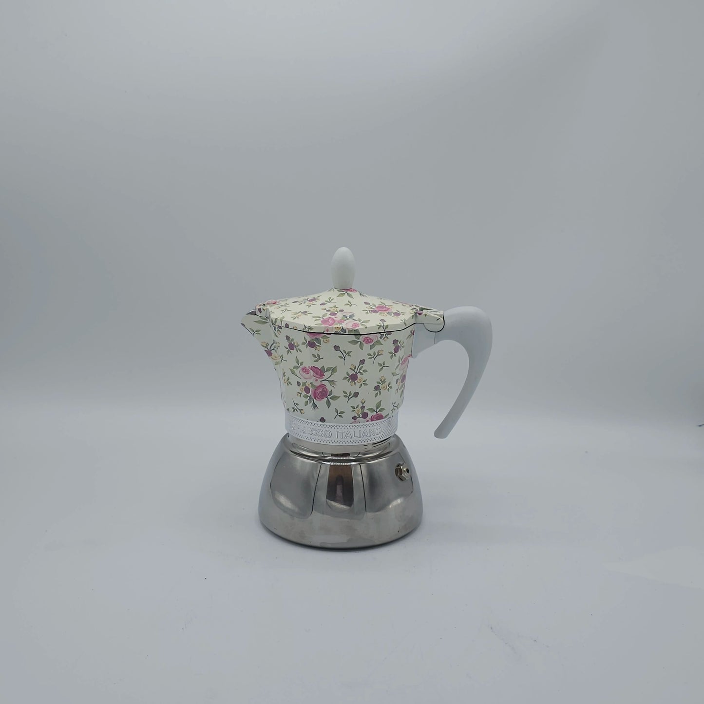 Cafetière Italienne Moka G.A.T. "Espresso Italiano" - Motif Floral Vintage
