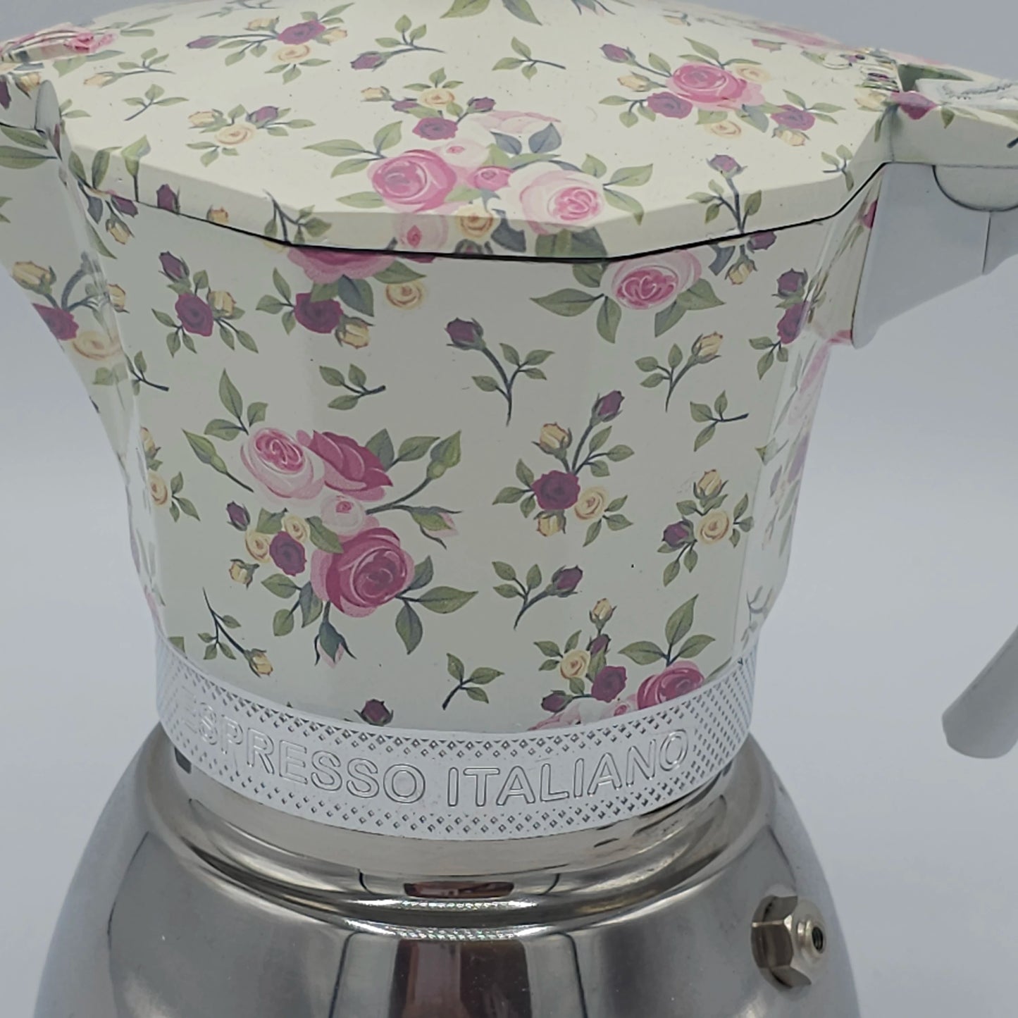 Cafetière Italienne Moka G.A.T. "Espresso Italiano" - Motif Floral Vintage
