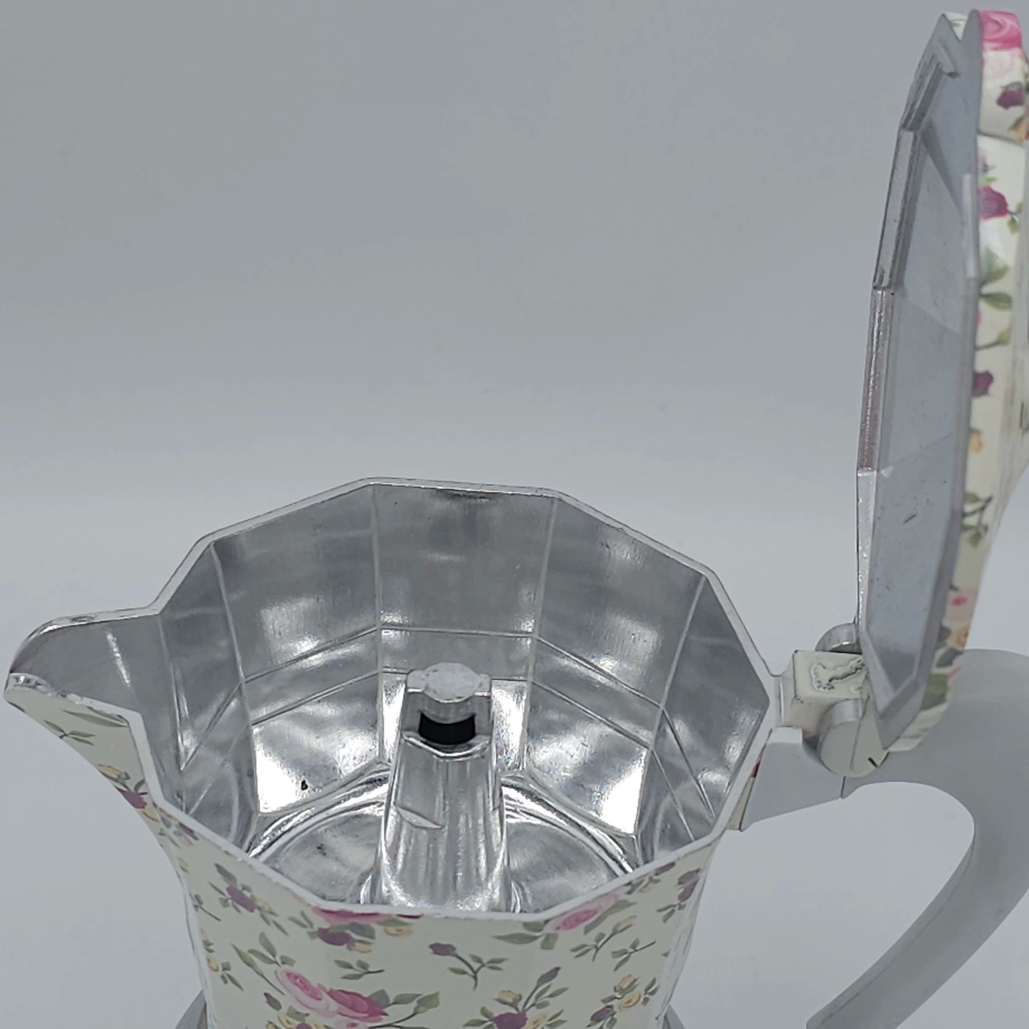 Cafetière Italienne Moka G.A.T. "Espresso Italiano" - Motif Floral Vintage