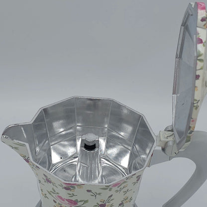 Cafetière Italienne Moka G.A.T. "Espresso Italiano" - Motif Floral Vintage
