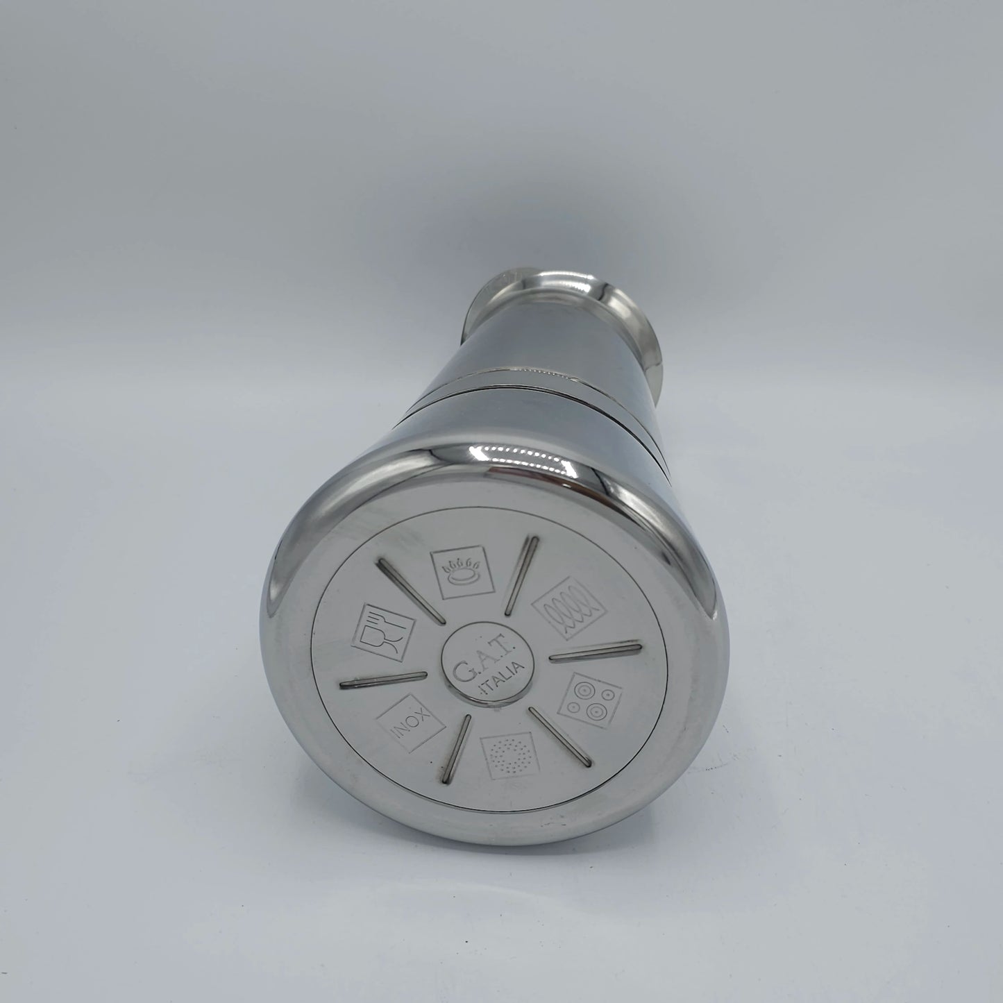 Cafetière Italienne Authentique en Inox G.A.T. - Design Élégant & Poignée Rouge