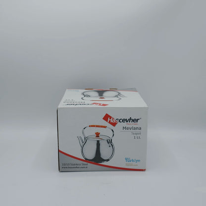 Théière Turque Authentique en Inox Hascevher (1L)