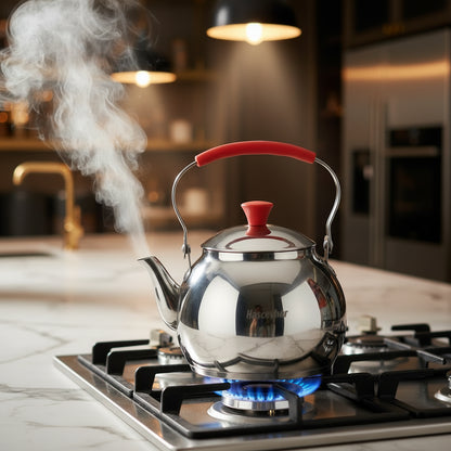Théière Turque Authentique en Inox Hascevher (1L)