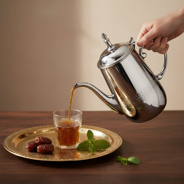 Théière en Acier Inoxydable Alsie 1,5L - Design Élégant et Gravé