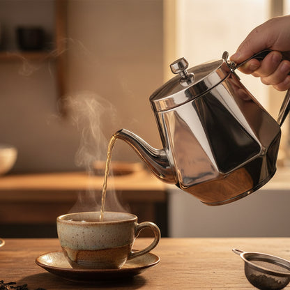Théière Design en Acier Inoxydable 18/8 (0.9L)