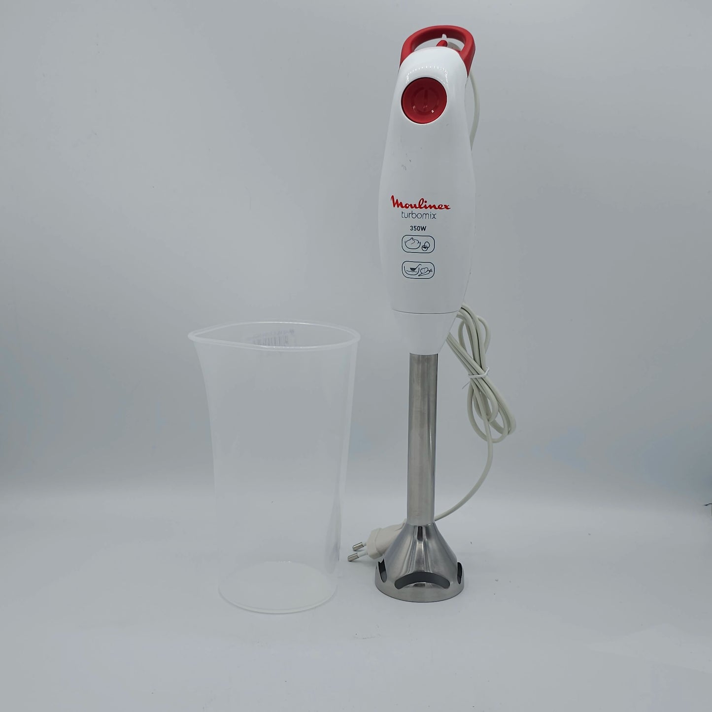 Mixeur Plongeant Moulinex Turbomix 350W - Pied Inox & Gobelet 800ml