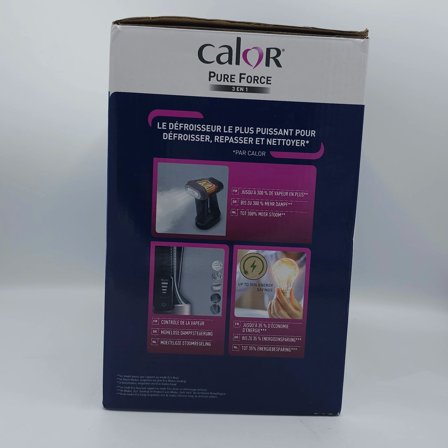 Défroisseur Vapeur Calor Pure Force 3-en-1 - Repassage Rapide & Nettoyage