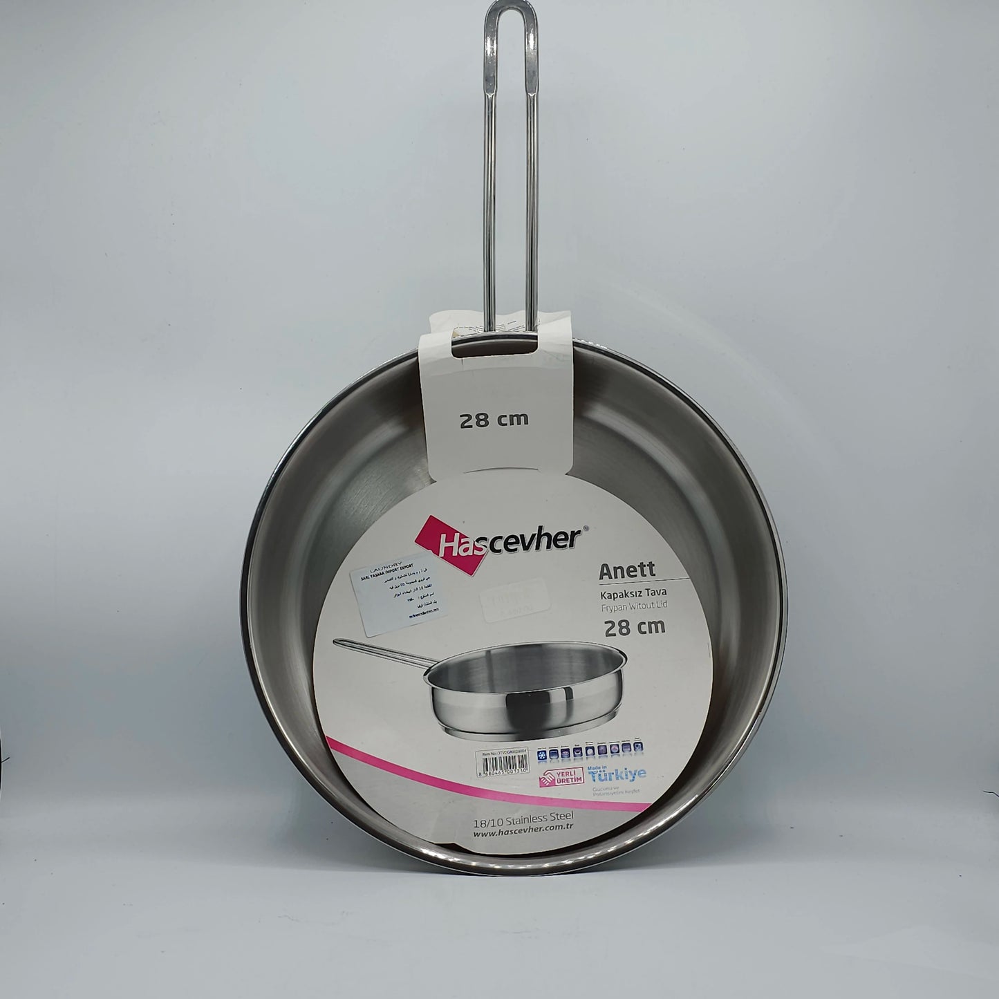 Poêle Professionnelle Hascevher Anett en Acier Inox - 28 cm