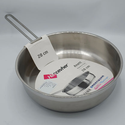 Poêle Professionnelle Hascevher Anett en Acier Inox - 28 cm