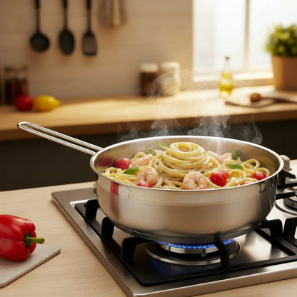 Poêle Professionnelle Hascevher Anett en Acier Inox - 28 cm