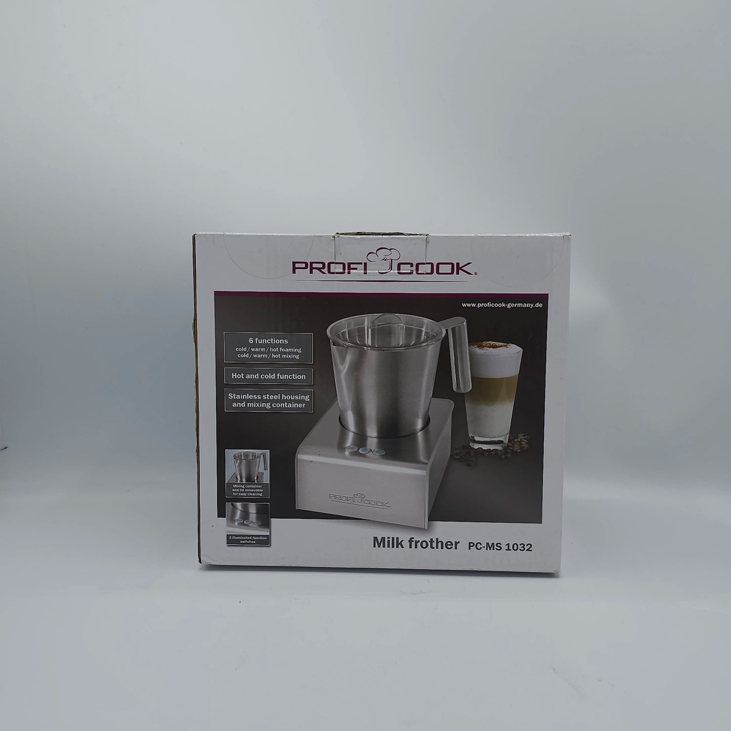 Mousseur à Lait Électrique ProfiCook PC-MS 1032 – 6 Fonctions Inox