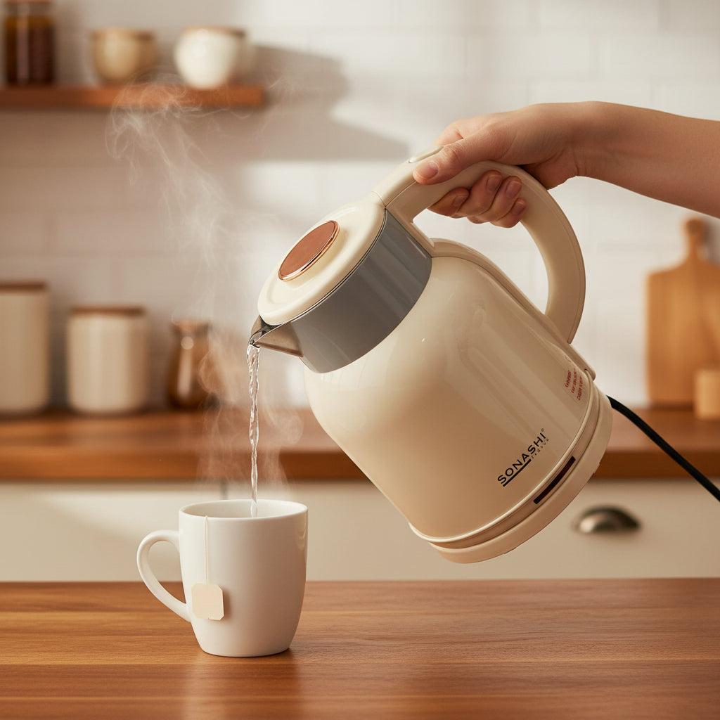 Bouilloire Sans Fil Sonashi SKT-1822 - 1.8L - Design Élégant et Sécurisé