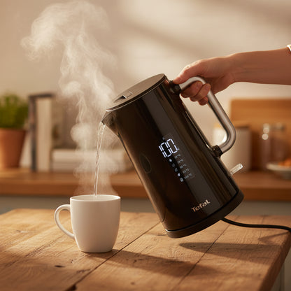 Bouilloire Électrique Tefal Smart'n Light - 1.7L, Écran Digital, 5 Températures