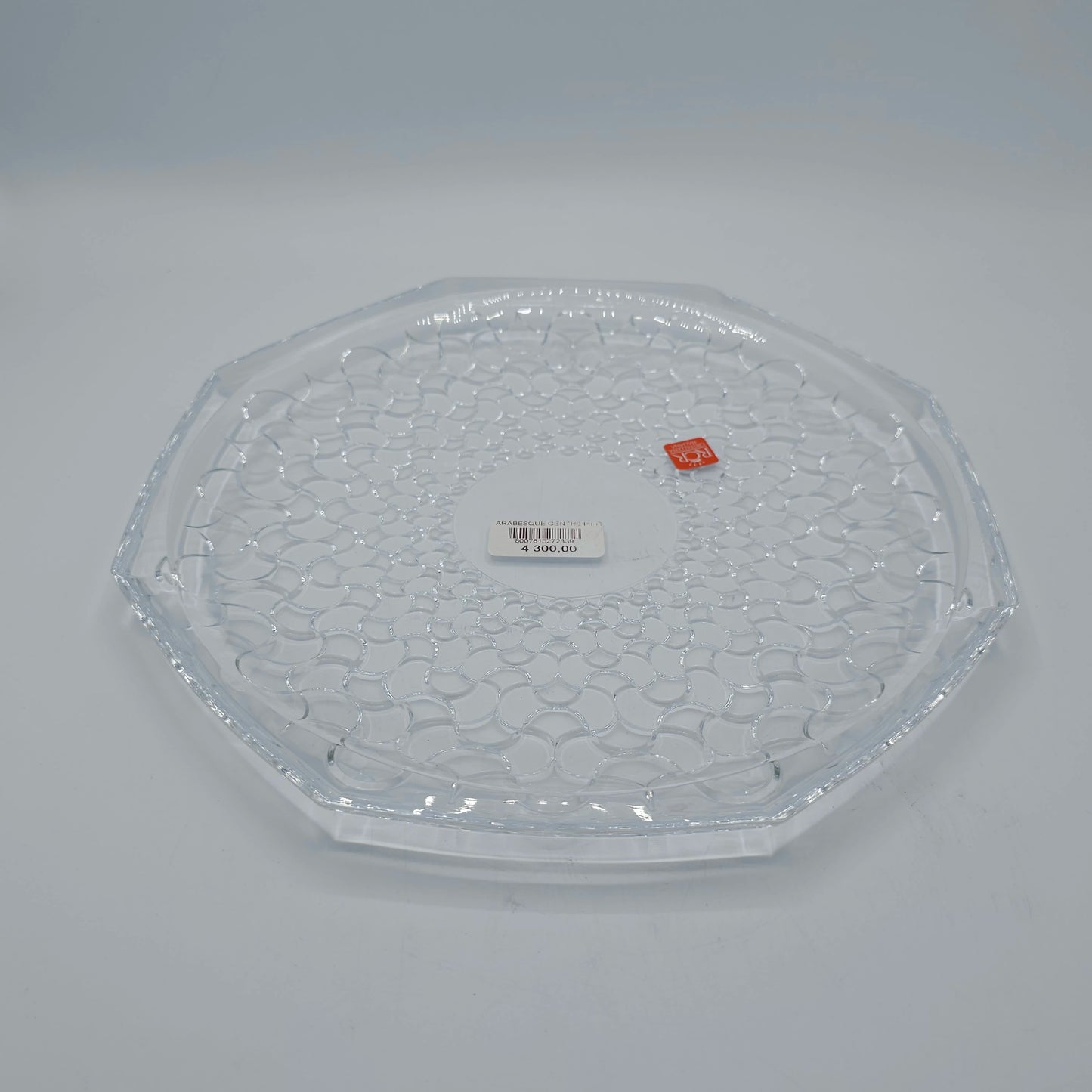 Centre de Table en Cristal RCR – Collection Arabesque (Ø 300 mm)