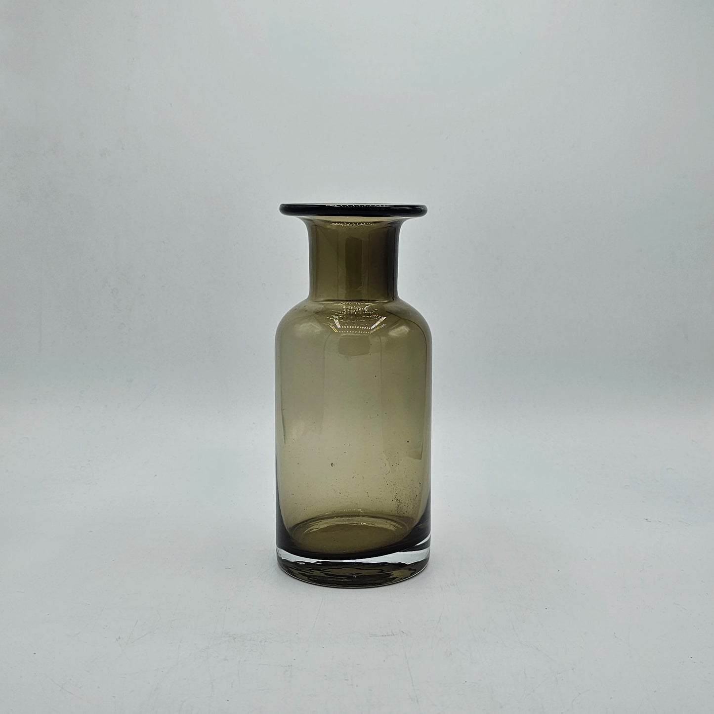 Vase Soliflore en Verre Fumé Gris Élégant