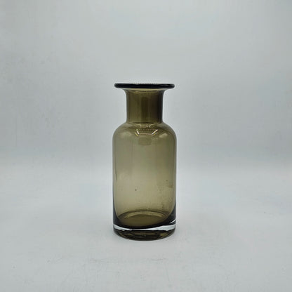 Vase Soliflore en Verre Fumé Gris Élégant