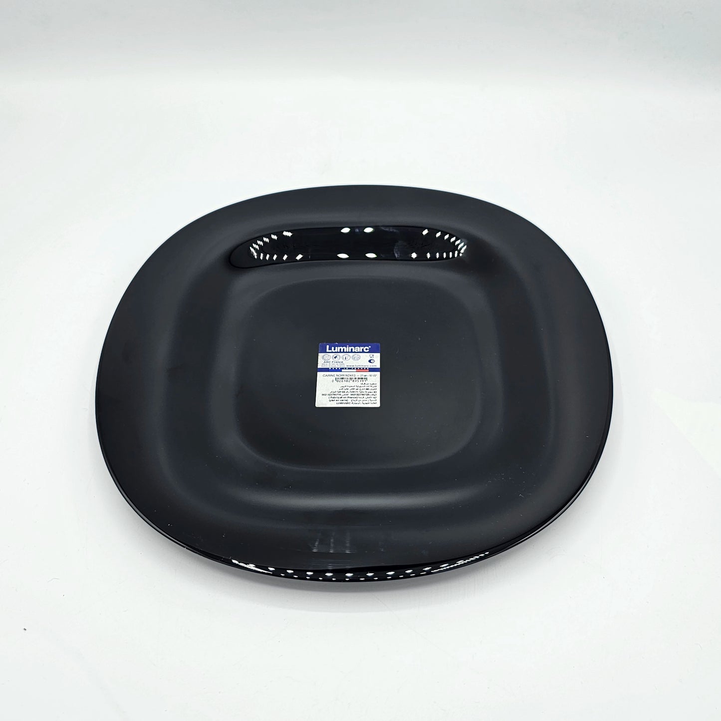 Assiette Plate Carrée Noire - Collection Luminarc Carine
