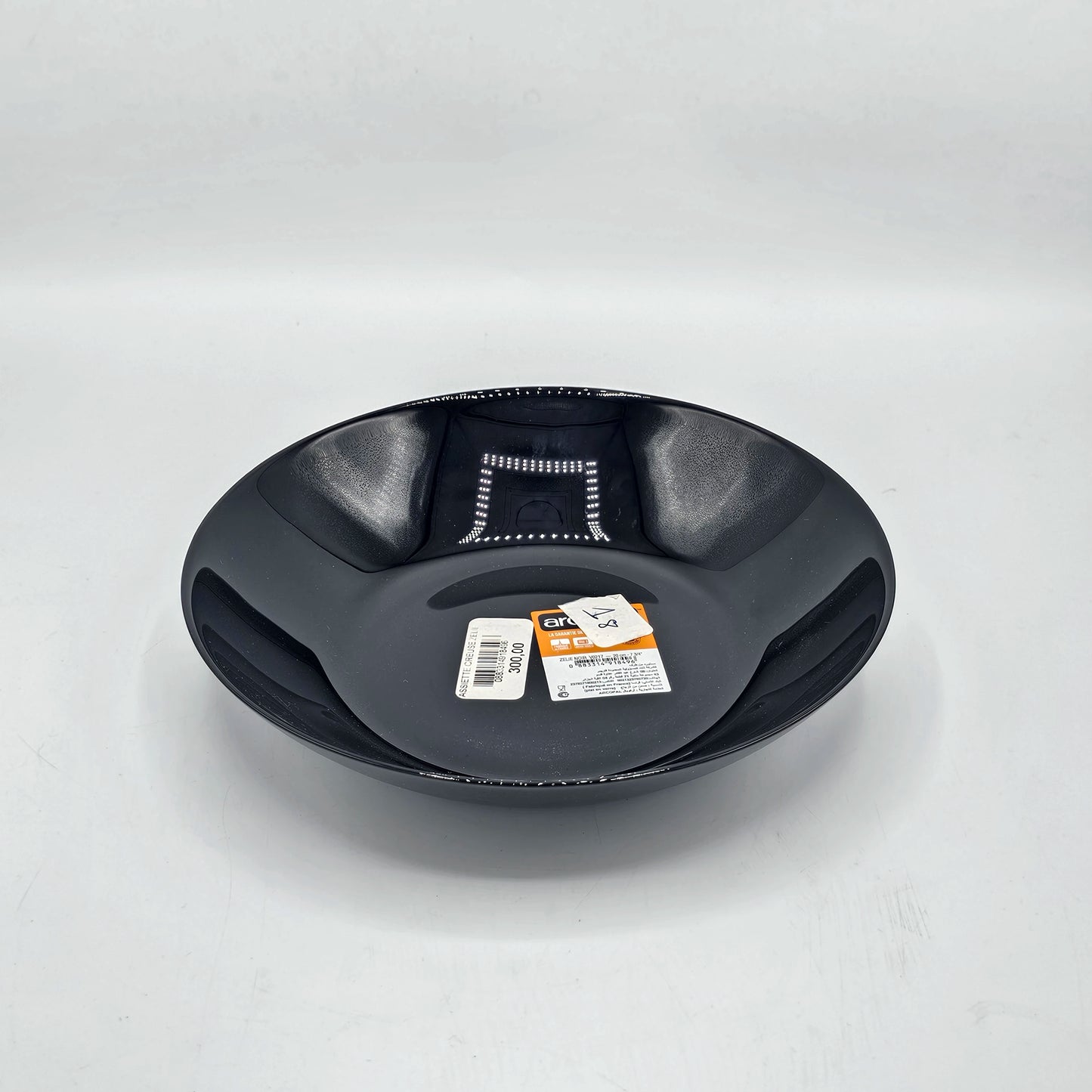 Assiette Creuse Ronde Noire - Collection Arcopal Zelie