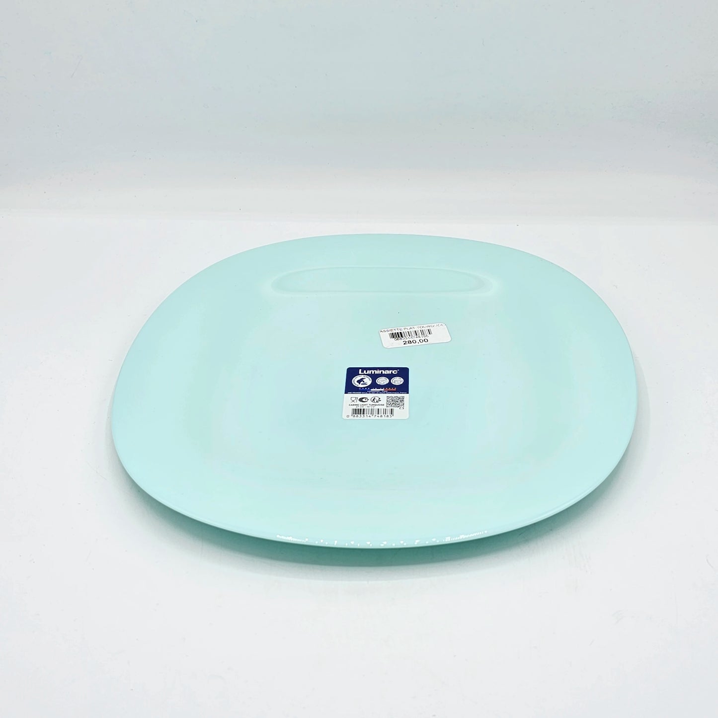 Assiette Plate Carrée Bleu Turquoise – Collection Luminarc Carine