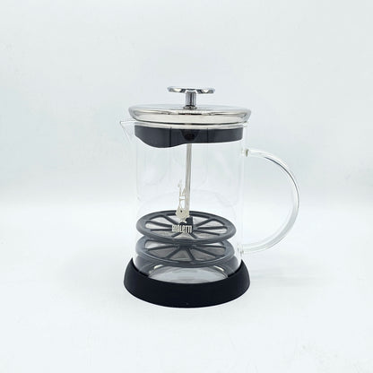 Cafetière à Piston Bialetti – Mousseur à Lait et Infuseur en Verre Borosilicate