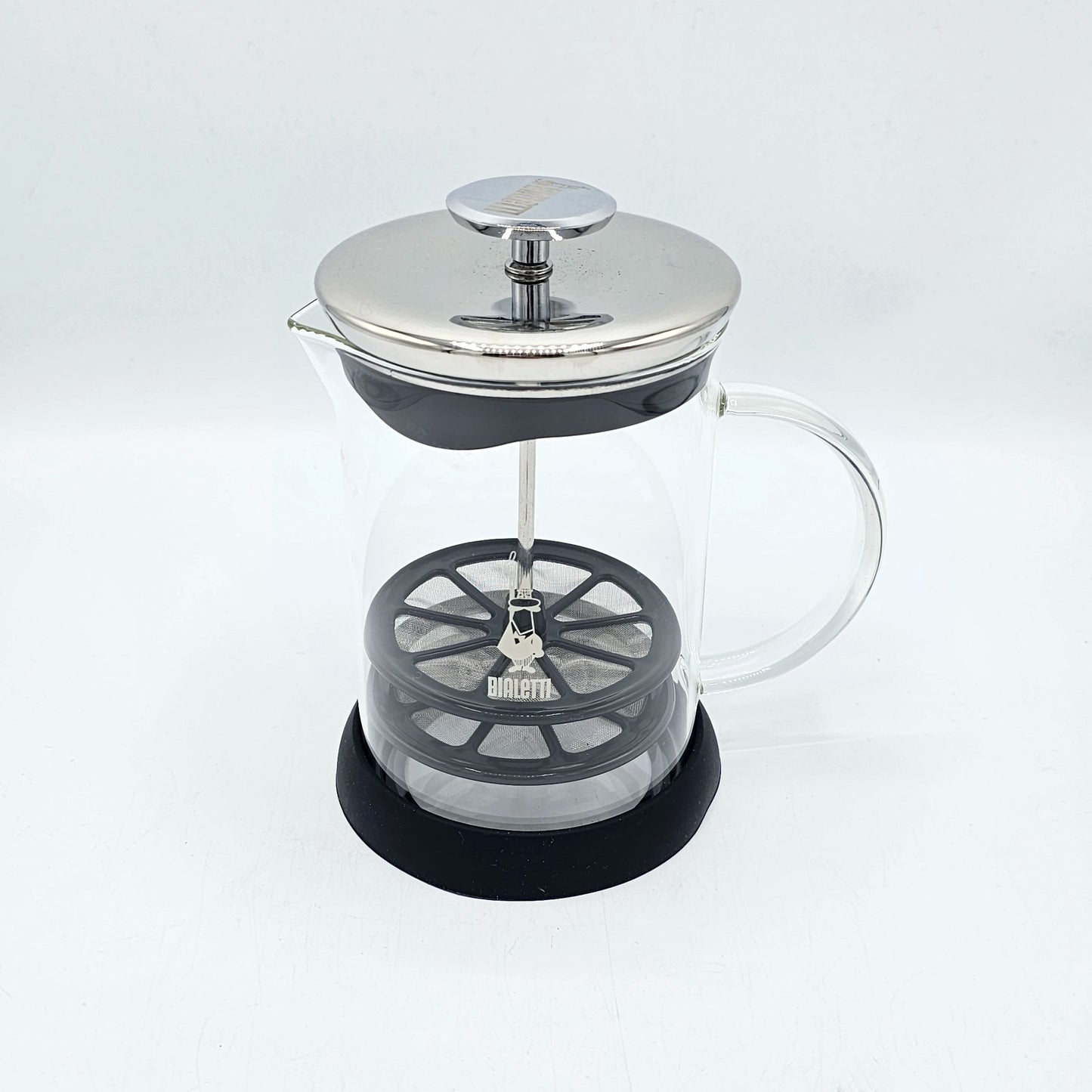 Cafetière à Piston Bialetti – Mousseur à Lait et Infuseur en Verre Borosilicate