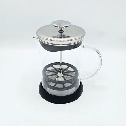 Cafetière à Piston Bialetti – Mousseur à Lait et Infuseur en Verre Borosilicate