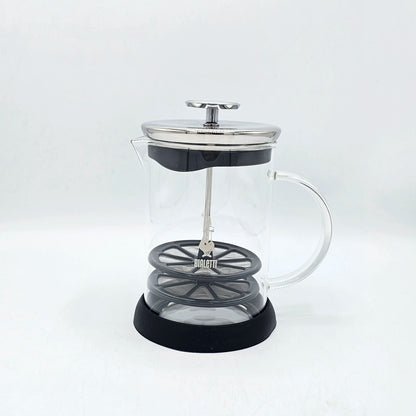 Cafetière à Piston Bialetti – Mousseur à Lait et Infuseur en Verre Borosilicate