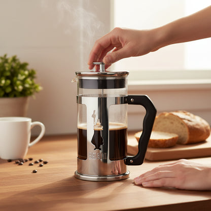 Cafetière à Piston Bialetti Smart – French Press Inox et Verre Borosilicate