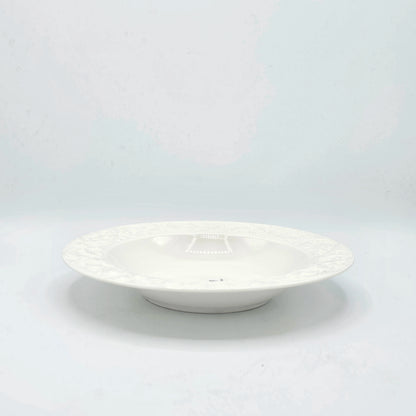 Assiette Creuse Blanche à Reliefs Arabesques - 9 cm