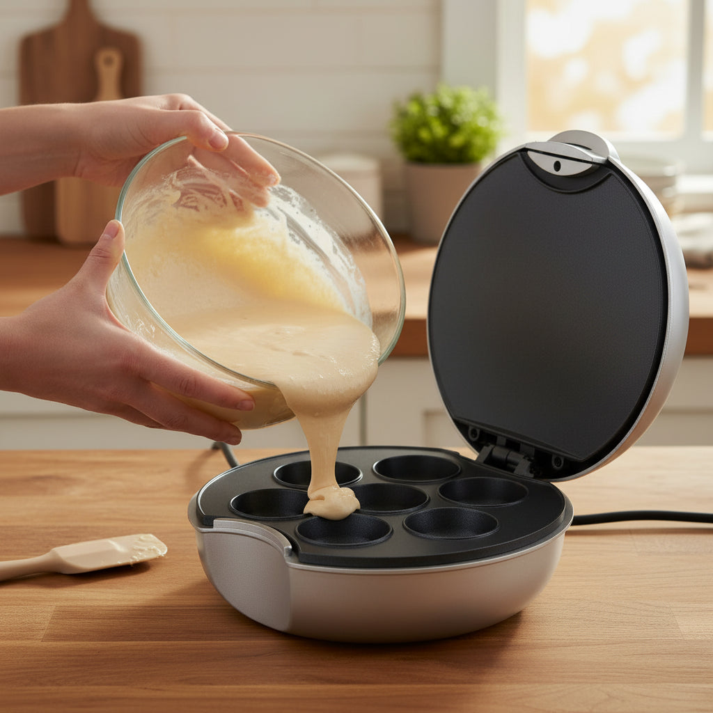 Machine à Muffins Électrique Bomann – 7 Empreintes Antiadhésives Express