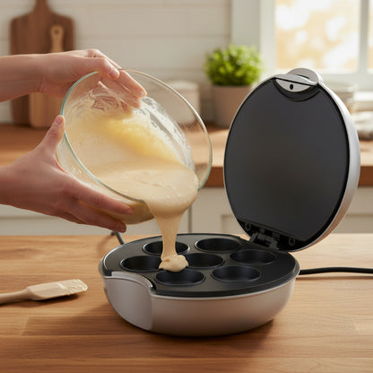 Machine à Muffins Électrique Bomann – 7 Empreintes Antiadhésives Express