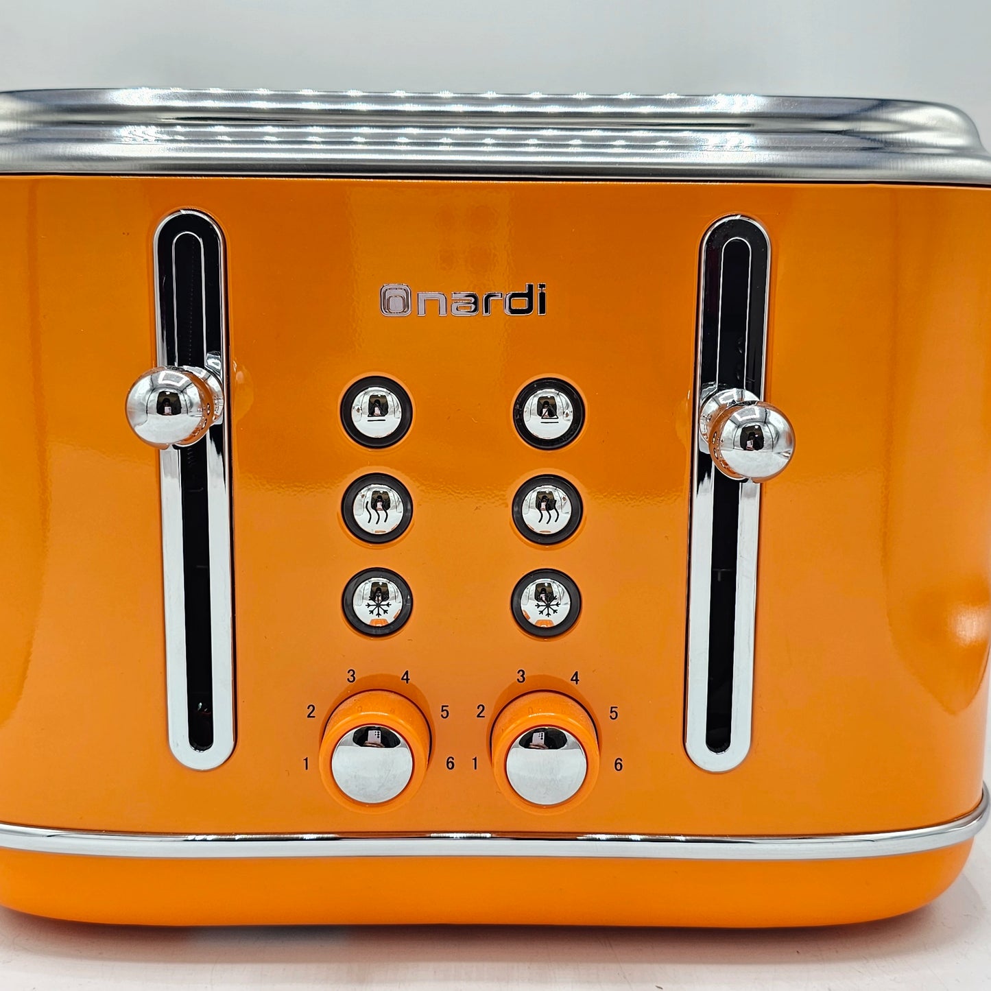 Grille-Pain Rétro 4 Fentes Nardi – Design Vintage Orange & Chrome