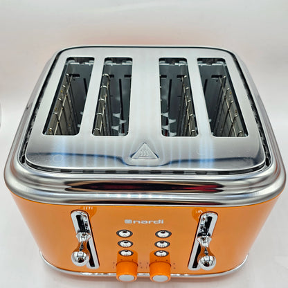 Grille-Pain Rétro 4 Fentes Nardi – Design Vintage Orange & Chrome