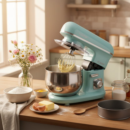 Robot Pâtissier Multifonction Bomann 1100W – Robot Pétrisseur Vintage 5L