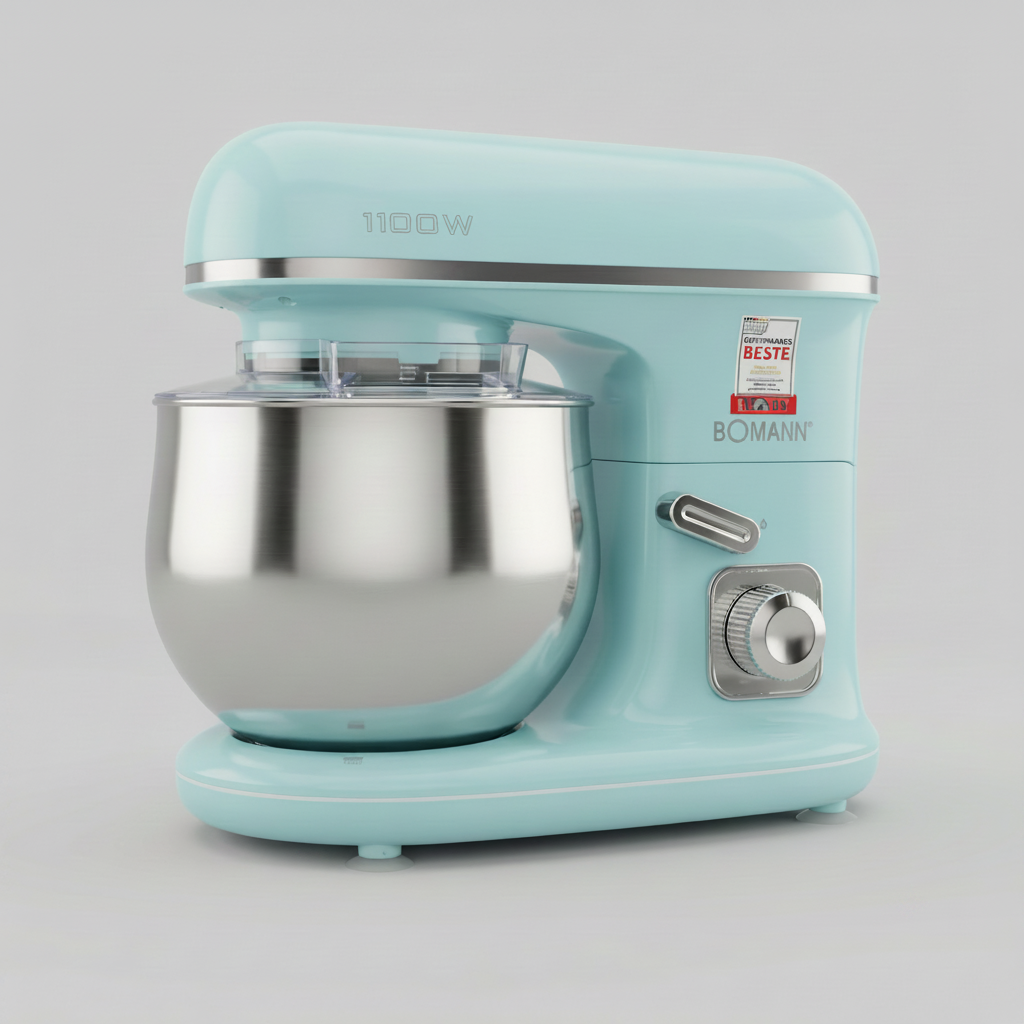 Robot Pâtissier Multifonction Bomann 1100W – Robot Pétrisseur Vintage 5L