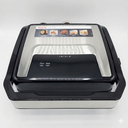 Grill Viande & Appareil à Panini Tefal Inicio - Inox & Noir