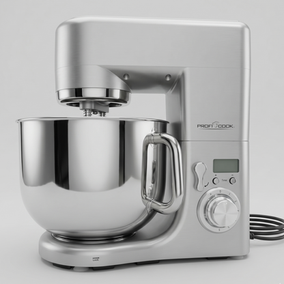 Robot Pâtissier Professionnel ProfiCook – Inox Brossé avec Écran LCD ( 10L)