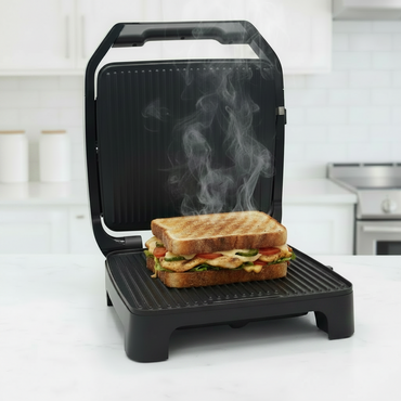 Grill Viande & Appareil à Panini Tefal Inicio - Inox & Noir
