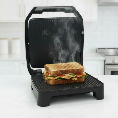 Grill Viande & Appareil à Panini Tefal Inicio - Inox & Noir