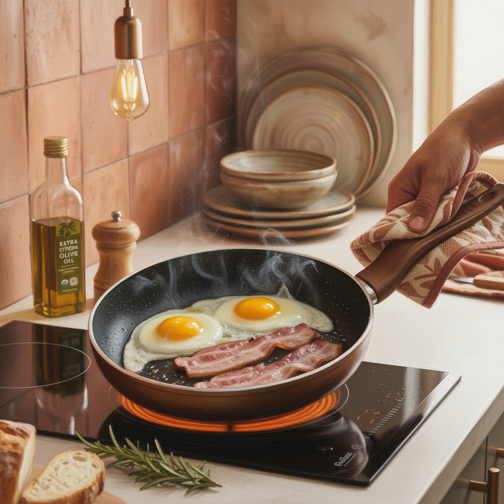 Poêle en Granit Cristal AKM Home 24 cm – Ultra Résistante & Revêtement 5x Plus Durable