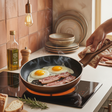 Poêle en Granit Cristal AKM Home 24 cm – Ultra Résistante & Revêtement 5x Plus Durable