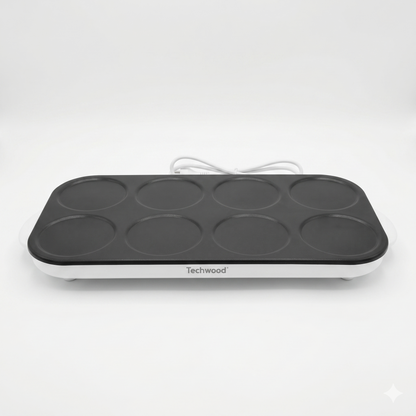 Crêpière Électrique Multi-Crêpes Techwood – Appareil 8 Empreintes Convivial