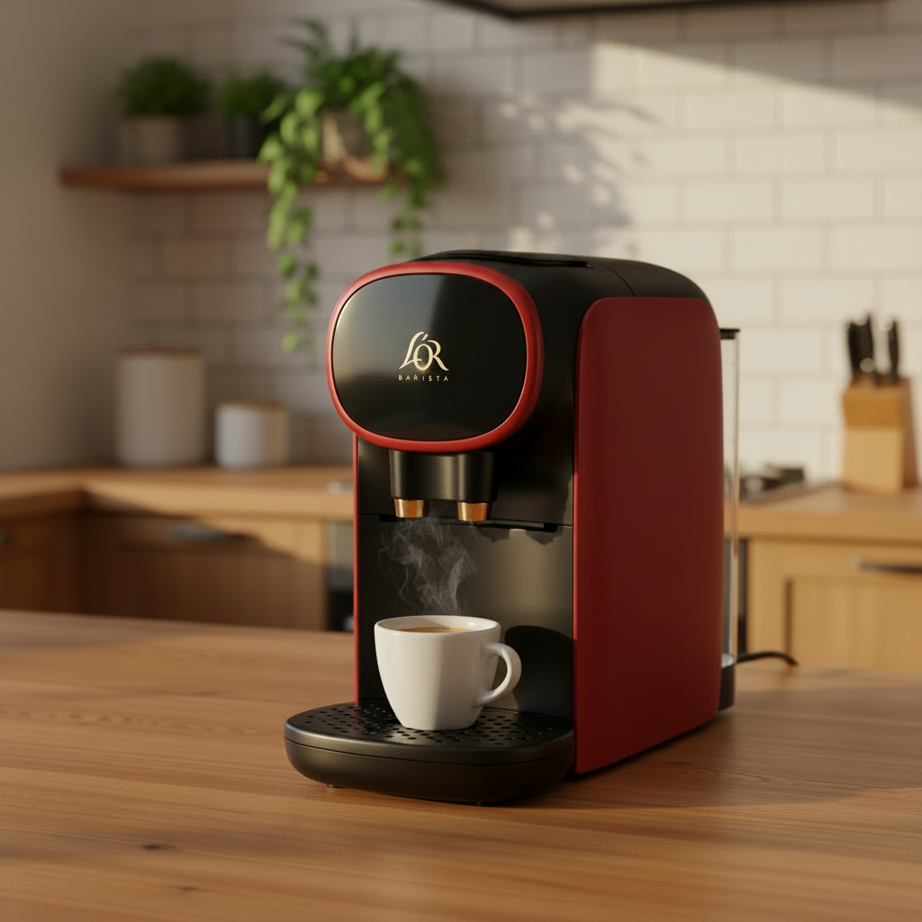 Machine à Café à Capsules L'OR Barista - Édition Rouge Opéra & Noir