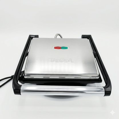 Grill Viande & Presse à Panini Tefal Chrome Édition - Finition Inox Miroir